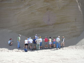 Group of teachers in sand pit